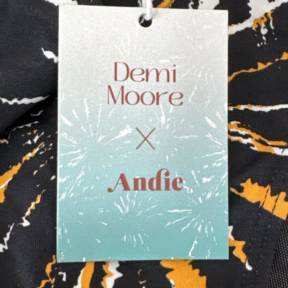 Demi Moore X Andie Women's XL The Tropez Bikini Swim Bottom Black Burst NWT - Picture 8 of 15